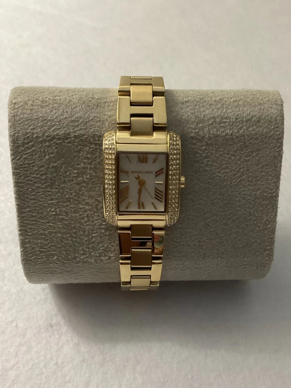 Michael Kors Mini Emery Pavé Gold-Tone Stainless Steel Watch 22mm
